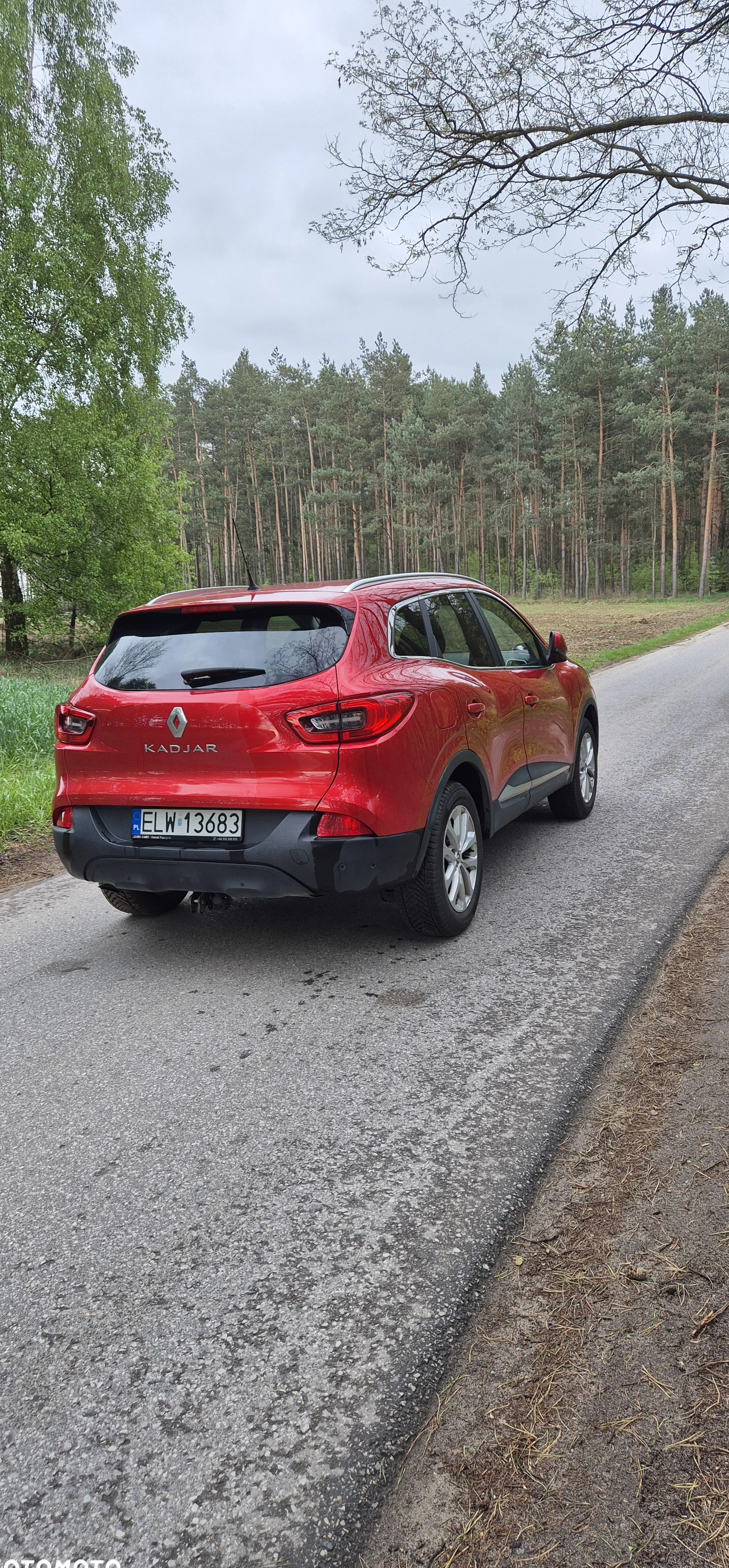 Renault Kadjar cena 59900 przebieg: 93000, rok produkcji 2017 z Łódź małe 211